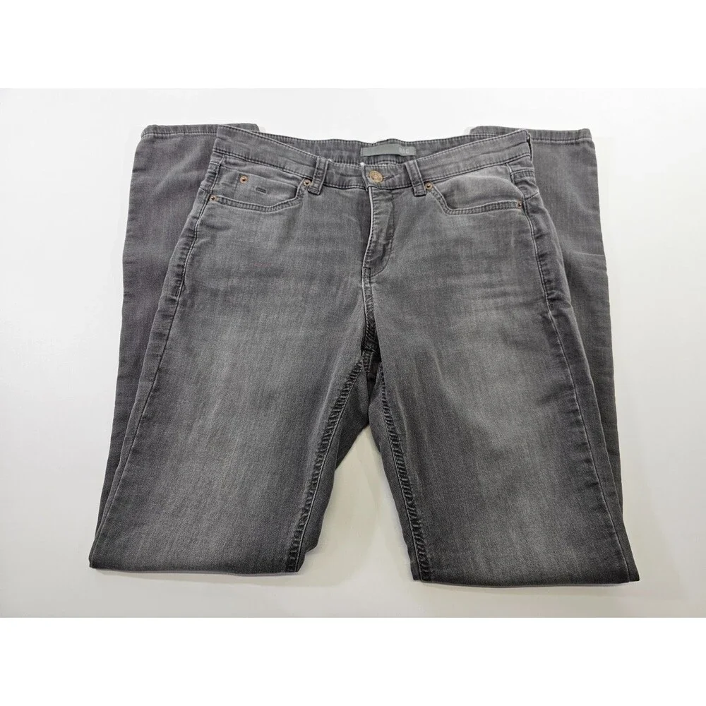 MAC Jog'N Pipe Gray Skinny Jeans Denim Pants Women's Slim‎ Leg 38 / 32 EUC!